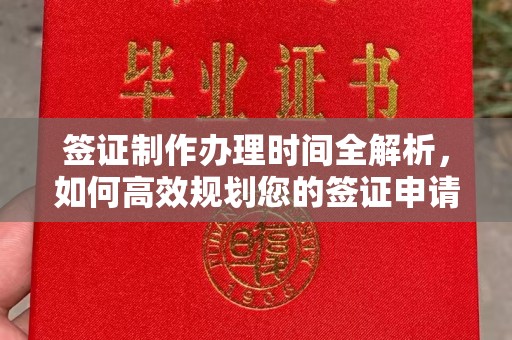 嘉禾签证制作办理时间全解析，如何高效规划您的签证申请流程